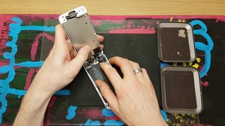 Logical repair of Aplle iphone 5s. Assemble with new part  after car overdrive