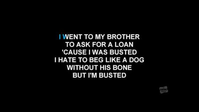 Busted in the style of Ray Charles karaoke