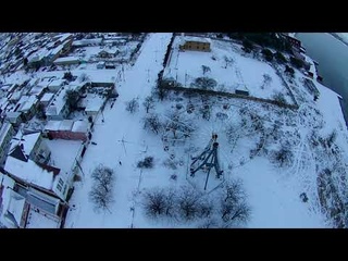 Крым завалило снегом. Вид с высоты птичьего полета. Межводное.