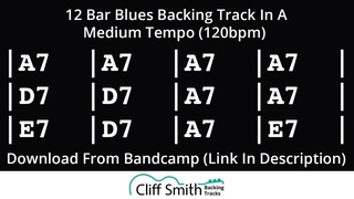 A - Medium Tempo 12 Bar Blues Backing Track in A (120bpm)