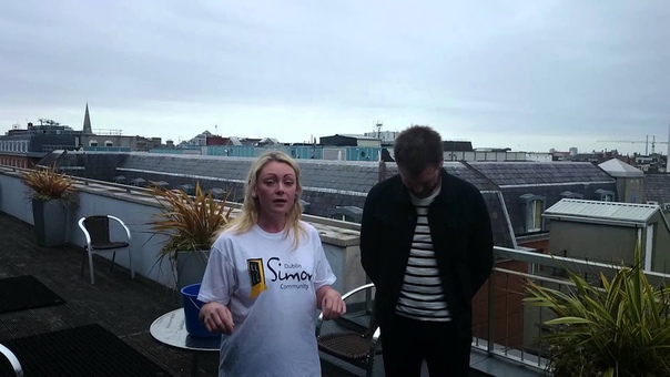 Tom Meighan ( Kasabian) Claire Beck ( TXFM) share the Ice Bucket
