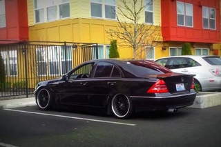 Mercedes C320 On Bags