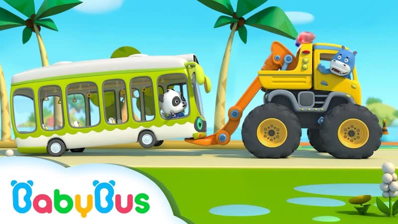 Monster Truck Rescue Bus, Vehicle Song for Kids, Nursery Rhymes, Baby Songs, Baby