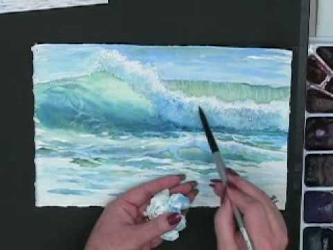 Making Waves Techniques for Painting Ocean Waves in Watercolor with Susie
