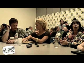 Norman Reedus, Laurie Holden & Gale Anne Hurd SDCC-2011
