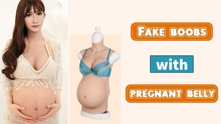 Modanie| Fake boobs with pregnancy belly of 8th generation Transgender be a mother