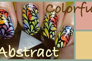 Colorful Abstract カラフルアブストラクト　Stamping Nail スタンピングネイル