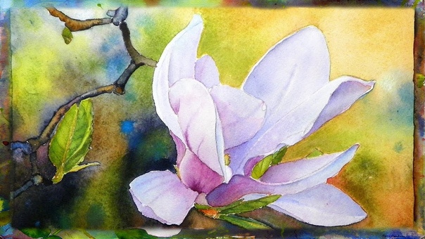 How to Paint the Magnolia Flower, Watercolor Painting, Part