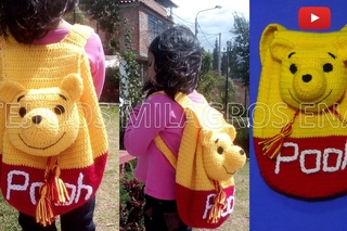 Mochila o Morral de WINNIE POOH tejido a crochet o ganchillo PARTE 1