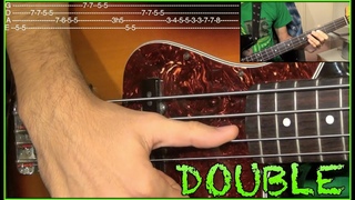 Double Thumb Funky Bass Exercise with TABS