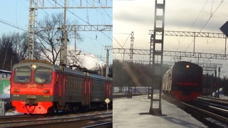 Электропоезда ЭД4М-0102 и ЭД4М-0437