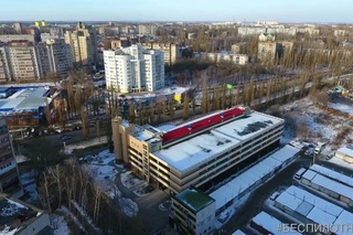 Аэросъёмка  многоуровневой парковки - Липецк, ул Космонавтов