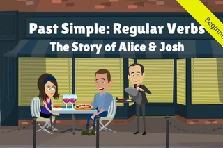 Past Simple Tense - Regular Verbs: The Story of Alice & Josh (A cute, but unfortunately love story.)