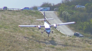 ALMOST HITS THE GRASS! St. Barths Twin Otter Landing (4K)
