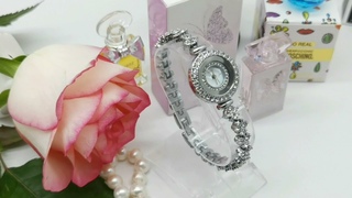 Модные Женские Часы Украшенные Кристаллами Бренд : #DUNGBEETLE от  AliExpress Watch Global Store