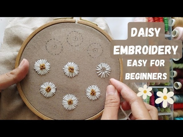 Easy Satin Stitches and French Knot Hand Embroidery for Beginners,