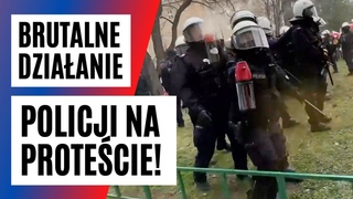BRUTALNE zachowanie POLICJANTW na PROTECIE! Nasz dziennikarz zosta potraktowany GAZEM |