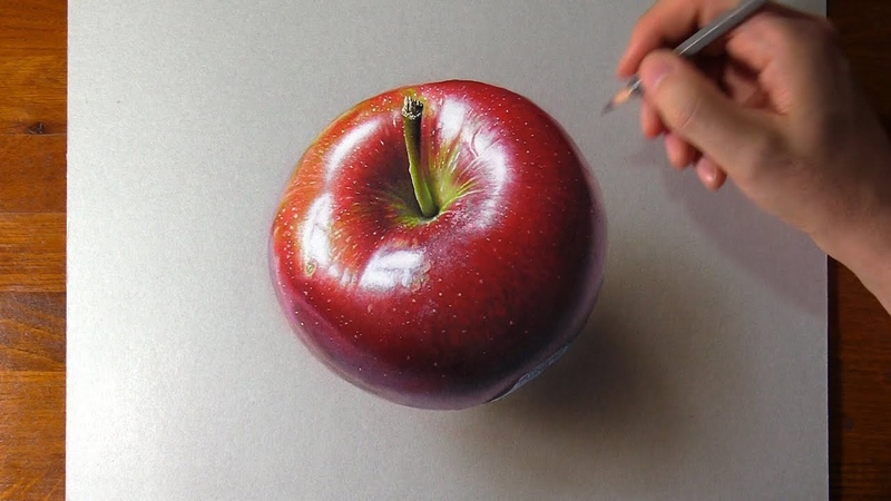 Drawing Red Apple