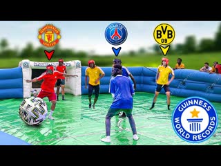 WORLD'S BIGGEST 2v2 SLIP N SLIDE FOOTBALL MATCH