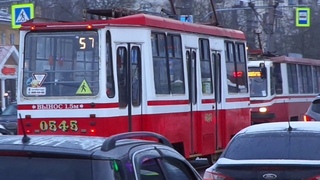 Трамвай “0545 по 57“ в Петербурге 11-***: ЛМ-99АВ б.0545 по №57 ()