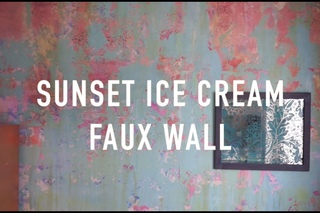 sunset icecream faux wall Старые стены.