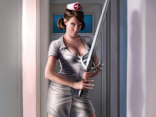 Subway girl nurse amateur