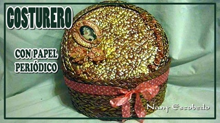 DIY: COSTURERO CON PAPEL PERIÓDICO