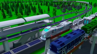 Maglev train animation