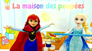 Vidéo en français pour enfants. Les princesses Elsa et Anna. La rentrée à l’école.