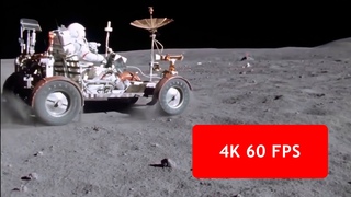 4k, 60 fps Apollo 16 Lunar Rover Grand Prix (1972 April 21, Moon)