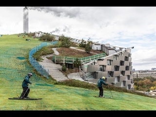 Дания круглогодичный горнолыжный комплекс. Denmark year-round ski resort. downhill skiing Копенхил