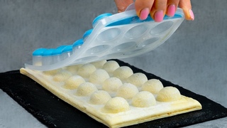 Dessert in the ice shape. You will buy all the puff pastry from the store