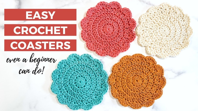 CROCHET 101: How to Crochet the Sunrise Coaster Stitch By Stitch Tutorial for