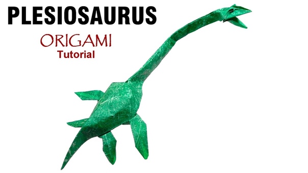 Origami Plesiosaurus tutorial ( Satoshi Kamiya) 折り紙 プレシオサウルス оригами