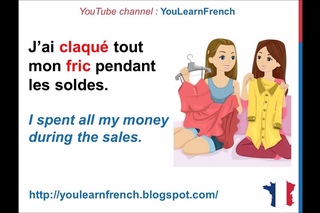 French Lesson 177 - CLOTHES shopping Informal French dialogue conversation Slang expressions Argot