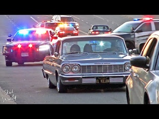 Lowriders vs Police in Fullerton, Orange County CA