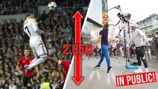 CRISTIANO RONALDO HEADER CHALLENGE!😱 *IN PUBLIC*
