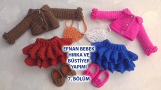 Efnan Bebekhrka ve bstiyer yapimi 7.Blm (amigurumi doll tutorial)English subtitle
