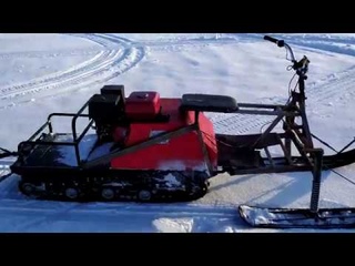 Мотобуксировщик форза, с лыжным модулем, покатушки по насту.